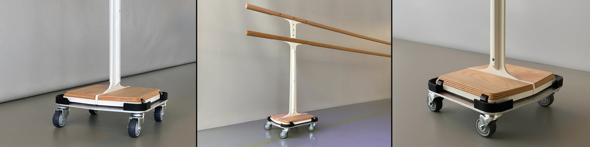 Barre Cart von The Balletbarre für den sicheren Transport der Pro Ballettstange