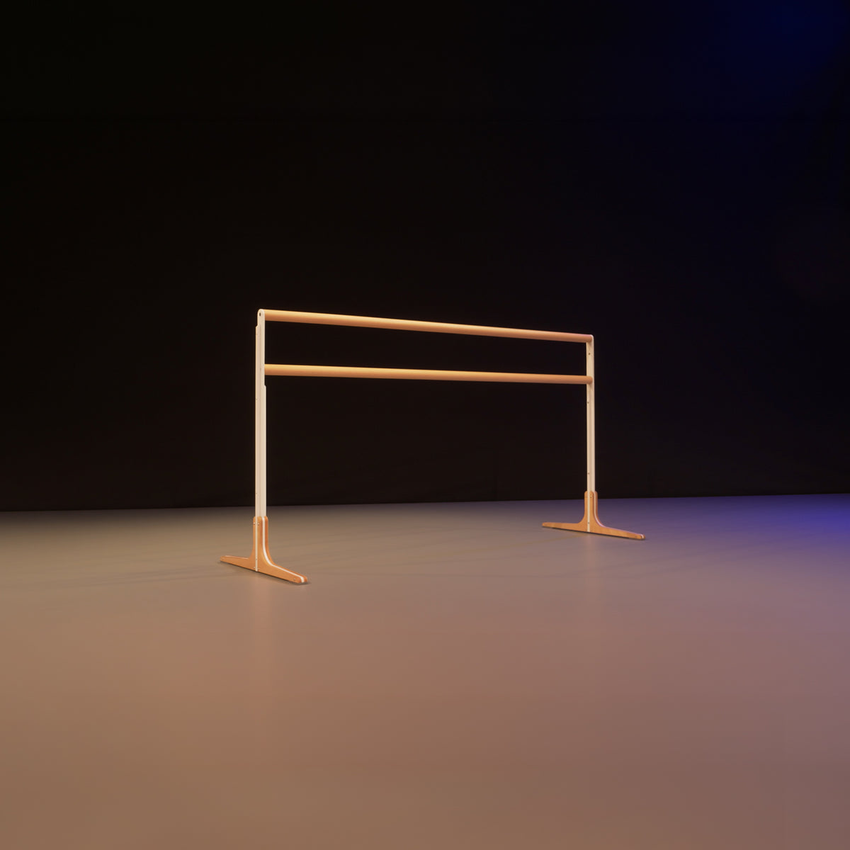 Mobile HOME double ballet barre for home use and small dance studios