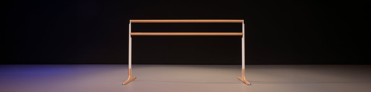 Mobile HOME double ballet barre for home use and small dance studios