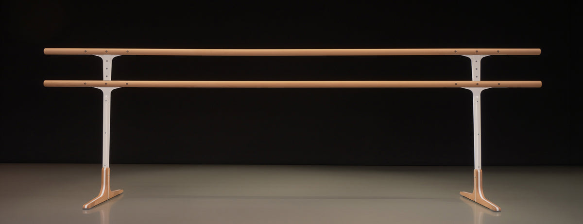 Mobile PRO Light Ballettstange mit Doppelholm für Tanzstudios und Ballettschulen