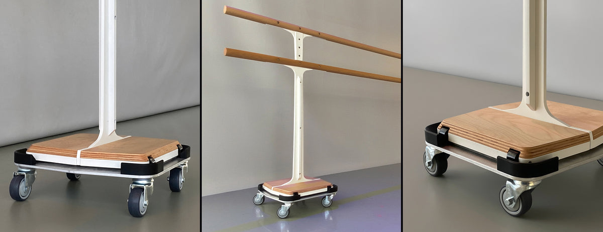 Barre Cart von The Balletbarre für den sicheren Transport der Pro Ballettstange