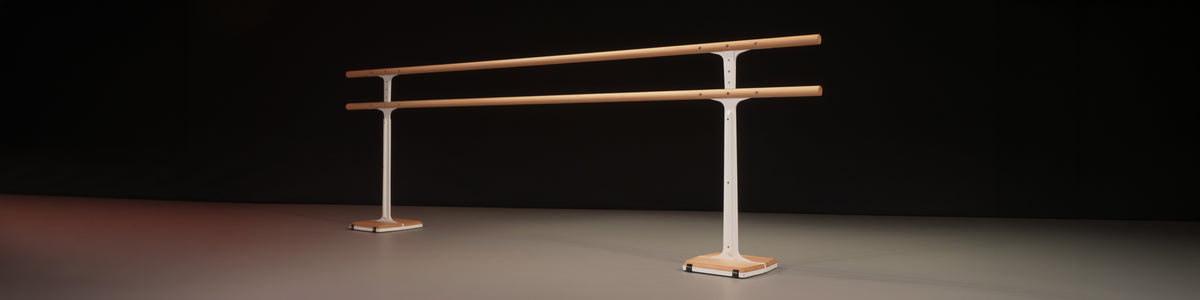 Stabile Standfüße der PRO Ballettstange für präzises Training
