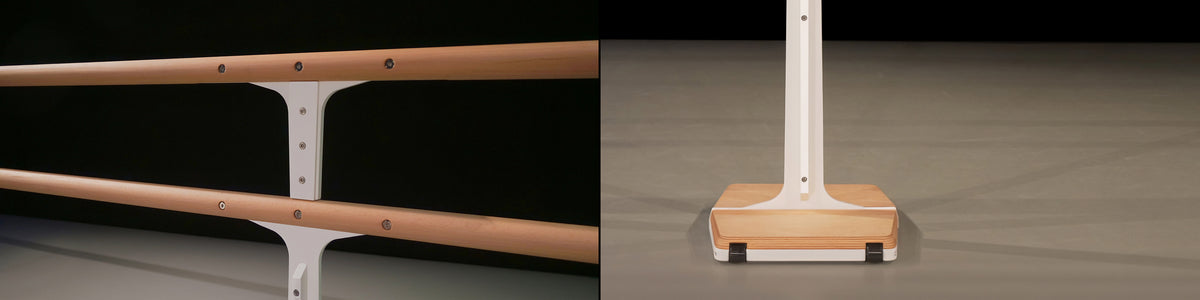 Hochwertig verarbeitete PRO Ballettstange mit zwei Holmen aus Holz