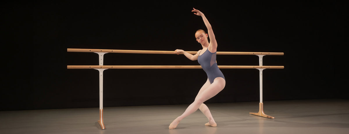 Mobile PRO Light Ballettstange mit Doppelholm für Tanzstudios und Ballettschulen