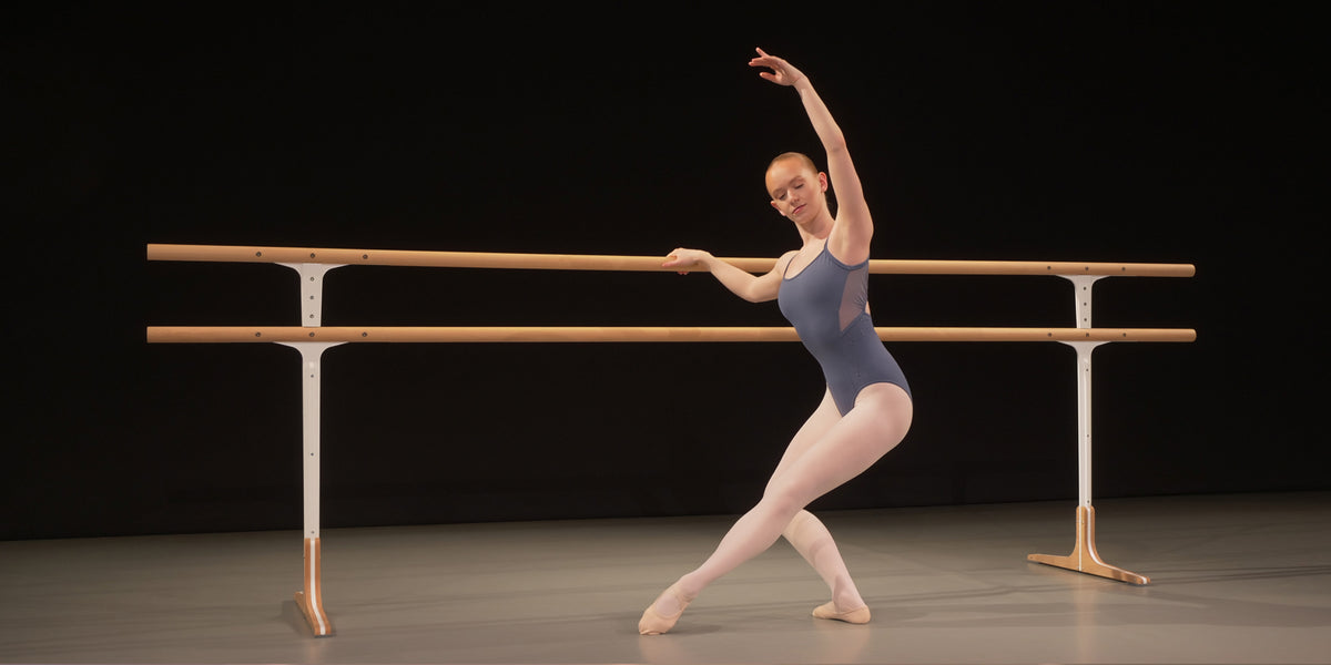 Hochwertige Verarbeitung der PRO Light Ballettstange mit zwei Holmen
